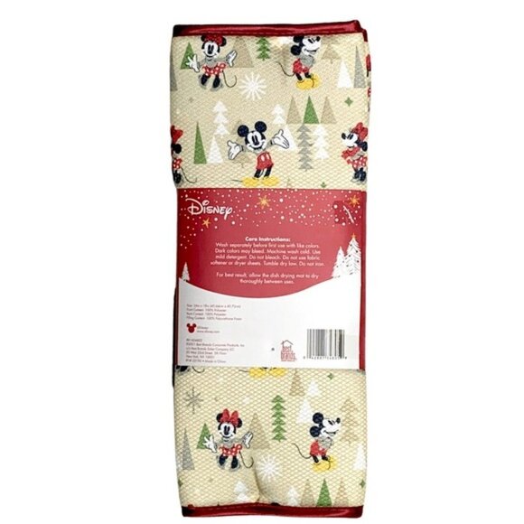 Disney Holiday Set Kitchen Drying Mats Absorbent Christmas Mickey 2 Pack Set Tan - Picture 5 of 14